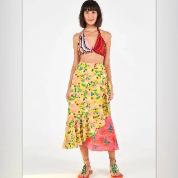 FARM Rio Garden Mix Wrap skirt - Picture 1 of 7